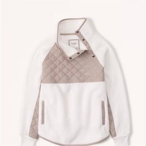 Abercrombie Asymmetrical Button Neck Fleece